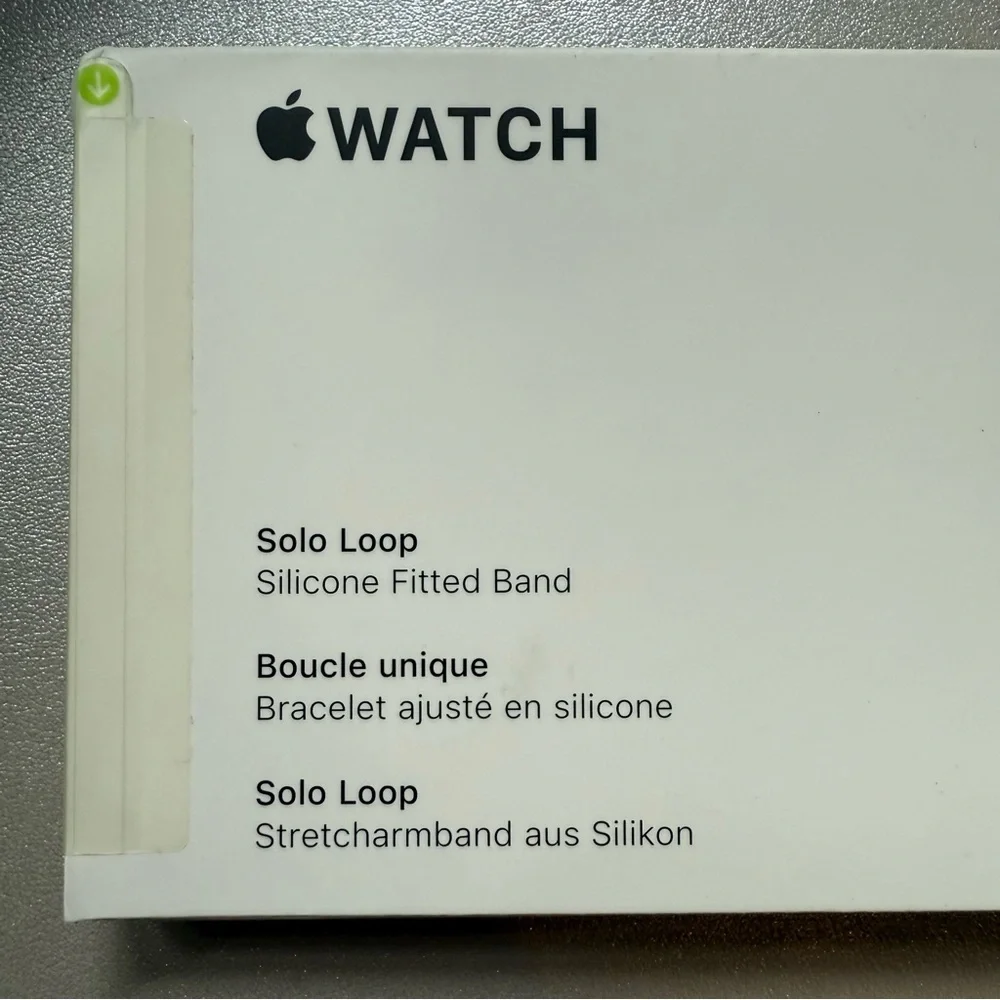 NEW Genuine OEM Apple Smartwatch Silicone Solo Loop Lemon Zest 45mm Size 4